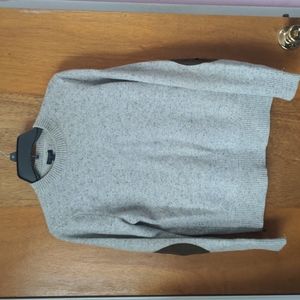 J Crew women's sweater with faux leather elbow patches